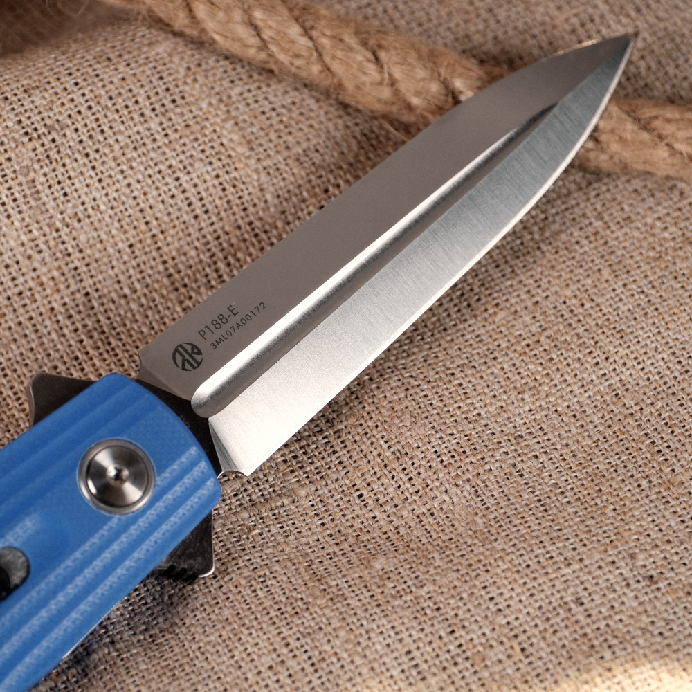 Ніж складаний туристичний Ruike P188-E, (9.1 см) D2 / G10 синій, фото 16